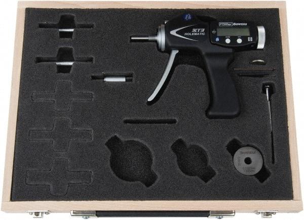 Fowler - 6 to 10mm, 58mm Deep, Pistol Grip Electronic Bore Gage - Up to 0.004mm Accuracy, 0.001mm Resolution, Data Output - Apex Tool & Supply