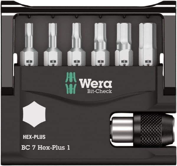 Wera - 1/4" Drive, Hex Metric Screwdriver Bit - 1" OAL - Apex Tool & Supply