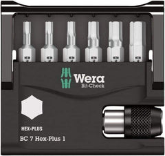 Wera - 1/4" Drive, Hex Metric Screwdriver Bit - 1" OAL - Apex Tool & Supply