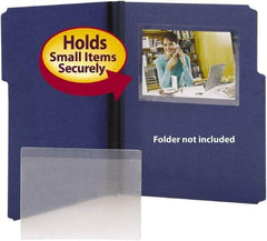 SMEAD - 4-9/16" Long x 6-1/4" Wide Label Holders Binder - Clear - Apex Tool & Supply