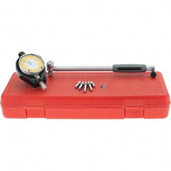 SPI - 6 Anvil, 1.4 to 2.4" Dial Bore Gage - 0.0005" Graduation, 6" Gage Depth, Accurate to 0.00065", Carbide Ball - Apex Tool & Supply