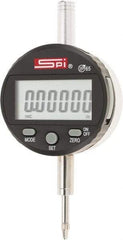 SPI - 0 to 1/2" Range, 0.00005" Graduation, Electronic Drop Indicator - Flat & Lug Back, Accurate to 0.00016", Inch & Metric System, Digital Display - Apex Tool & Supply