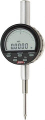 SPI - 0 to 1" Range, 0.0001" Graduation, Electronic Drop Indicator - Flat & Lug Back, Accurate to 0.0006", Inch & Metric System, Digital Display - Apex Tool & Supply