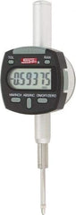 SPI - 0 to 1" Range, 0.0005" Graduation, Electronic Drop Indicator - Flat & Lug Back, Accurate to 0.0012", Inch & Metric System, Digital Display - Apex Tool & Supply