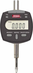 SPI - 0 to 2" Range, 0.00005" Graduation, Electronic Drop Indicator - Flat & Lug Back, Accurate to 0.00025", Inch & Metric System, Digital Display - Apex Tool & Supply