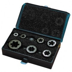 49mm 7 Piece Carbon Steel Hexagon Rethreading Die Set - Apex Tool & Supply