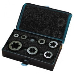49mm 7 Piece Carbon Steel Hexagon Rethreading Die Set - Apex Tool & Supply