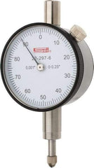 SPI - 1/4" Range, 0-100 Dial Reading, 0.001" Graduation Dial Drop Indicator - 1.61" Dial, 0.1" Range per Revolution, 0.001" Accuracy, Includes NIST Traceability Certification - Apex Tool & Supply