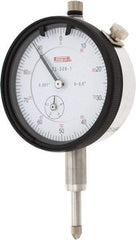 SPI - 1/2" Range, 0-100 Dial Reading, 0.001" Graduation Dial Drop Indicator - 2.2" Dial, 0.1" Range per Revolution, 0.002" Accuracy, Revolution Counter, Includes NIST Traceability Certification - Apex Tool & Supply