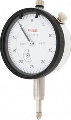 SPI - 1/4" Range, 0-25-0 Dial Reading, 0.0005" Graduation Dial Drop Indicator - 2.2" Dial, 0.05" Range per Revolution, 0.0015" Accuracy, Revolution Counter, Includes NIST Traceability Certification - Apex Tool & Supply