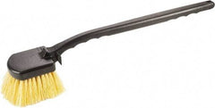 Harper Brush - 2-1/4" Bristle Length, Polypropylene Utility Scrub Brush - 3-1/2" x 3-1/2" Long x 3" Wide Head, 20" OAL, Easy Grip Handle, Black, Polypropylene Block - Apex Tool & Supply