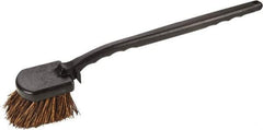 Harper Brush - 2-1/4" Bristle Length, Palmyra Utility Scrub Brush - 3-1/2" x 3-1/2" Long x 3" Wide Head, 20" OAL, Easy Grip Handle, Black, Polypropylene Block - Apex Tool & Supply