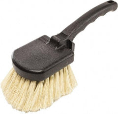 Harper Brush - 2-1/4" Bristle Length, Tampico Utility Scrub Brush - 3-1/2" x 3-1/2" Long x 3" Wide Head, 10" OAL, Easy Grip Handle, Black, Polypropylene Block - Apex Tool & Supply