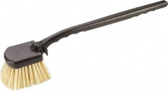 Harper Brush - 2-1/4" Bristle Length, Polypropylene Utility Scrub Brush - 3-1/2" x 3-1/2" Long x 3" Wide Head, 20" OAL, Easy Grip Handle, Black, Polypropylene Block, Flagged - Apex Tool & Supply
