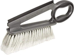 Harper Brush - 14" OAL, Synthetic Counter Brush - 2-1/4" Bristle Length, 8" Long x 1-3/4" Wide Head, Straight Foam Handle, Gray & Red - Apex Tool & Supply