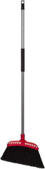 Harper Brush - 16" Wide, Black Polypropylene Bristles, 48" Metal Handle, Angled Broom - Flagged, Water Resistant - Apex Tool & Supply