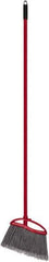 Harper Brush - 10" Wide, Gray Polypropylene Bristles, 48" Metal Handle, Angled Broom - Flagged, Water Resistant - Apex Tool & Supply