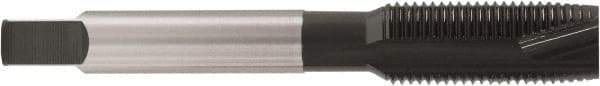 Accupro - 3/8-16, 3 Flute, Oxide Finish, Vanadium High Speed Steel Spiral Point Tap - Plug Chamfer, Right Hand Thread, 2-15/16" OAL, 0.945" Thread Length, 0.381" Shank Diam - Exact Industrial Supply