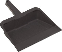 Harper Brush - 12" Wide x 7" Deep x 5" High Handheld Dustpan - Plastic Body, 5" Handle, Black - Apex Tool & Supply