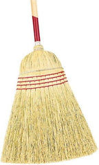 Harper Brush - 58" OAL Corn Bristle Broom - 40" Long Wood Handle, 18" Bristle Length, 18" Wide - Apex Tool & Supply