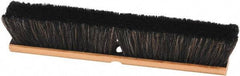 Harper Brush - 18" Smooth Surface Horsehair Push Broom - 3" Bristle Length, Wood Block, Threaded Handle Connection, Handle Sold Separately - Apex Tool & Supply