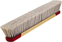 Harper Brush - 24" Smooth Surface Synthetic Push Broom - 3" Bristle Length, Plastic Block, Bolt-On Handle Connection, Handle Included - Apex Tool & Supply