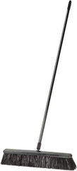 Harper Brush - 24" Rough Surface Synthetic Push Broom - 3" Bristle Length, Plastic Block, Threaded Handle Connection, Handle Included - Apex Tool & Supply