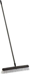 Harper Brush - 24" Smooth Surface Synthetic Push Broom - 3" Bristle Length, Plastic Block, Threaded Handle Connection, Handle Included - Apex Tool & Supply