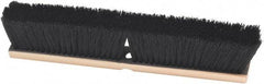 Harper Brush - 24" Smooth Surface Horsehair Push Broom - 3" Bristle Length, Wood Block, Threaded Handle Connection, Handle Sold Separately - Apex Tool & Supply