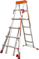 Little Giant Ladder - 8 Steps, 10' High, Type IA Rating, Aluminum Step Ladder - 300 Lb Load Capacity, 32-1/2" Base Width - Apex Tool & Supply