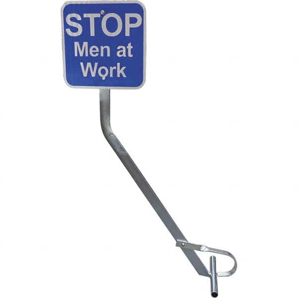 Railhead Corporation - "STOP Crew At Work," 12" Wide x 12" High Aluminum Warning & Safety Reminder Sign - Apex Tool & Supply