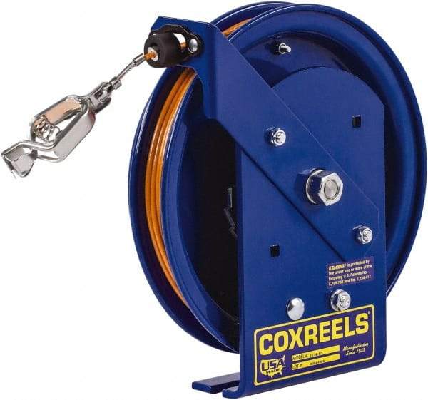 CoxReels - 5/32 Inch x 50 Ft. Stranded Cable Grounding Reel - Spring Driven Reel, Galvanized Steel Cable - Apex Tool & Supply