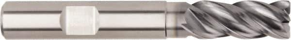Kennametal - 12mm, 4 Flute, Single End, Solid Carbide, Corner Chamfer End Mill - 83mm OAL, 38° Helix, Right Hand Flute, 26mm LOC, Right Hand Cut, 36mm Extended Reach - Apex Tool & Supply