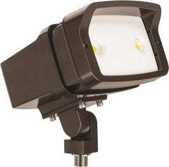 Lithonia Lighting - 120/277 Volt, 23.47 Watt, LED Floodlight Fixture - Wall Mount, 8.3" Long x 7" Wide x 6.9" High, Aluminum Housing - Apex Tool & Supply