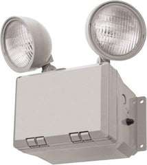 Lithonia Lighting - 2 Heads, 120/277 VAC, Thermoplastic, LED Emergency Light - 2.7 Watts, 8-3/8" Long x 12-7/8" High x 6" Wide, Sealed Nickel Cadmium Battery - Apex Tool & Supply