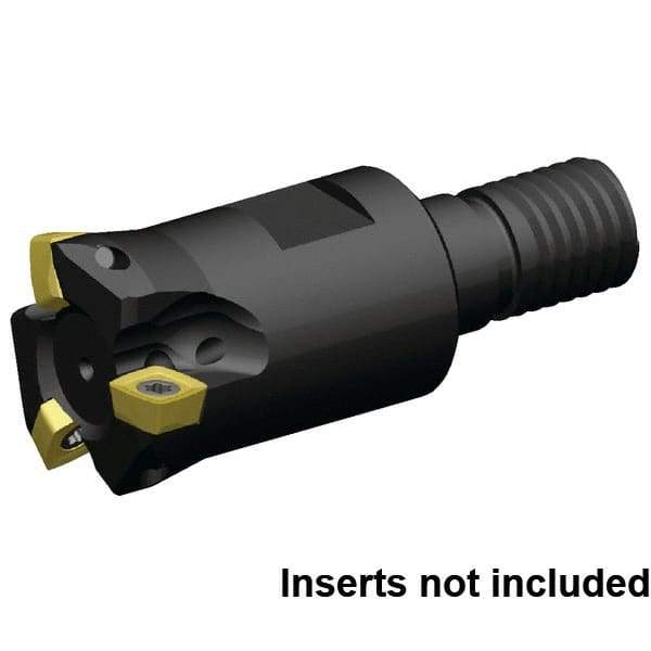Kennametal - 1" Cut Diam, 0.9mm Max Depth, M12 21mm Shank Diam, Modular Connection Indexable High-Feed End Mill - Screw Holding Method, XP..0603.R Insert, 7792VXP06 Toolholder, Through Coolant - Apex Tool & Supply