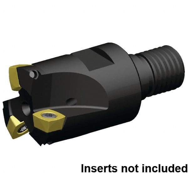 Kennametal - 32mm Cut Diam, 1.5mm Max Depth, M16 29mm Shank Diam, Modular Connection Indexable High-Feed End Mill - Screw Holding Method, XD..090408 Insert, 7792VXD09 Toolholder, Through Coolant - Apex Tool & Supply
