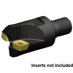 Kennametal - 35mm Cut Diam, 2.5mm Max Depth, M16 29mm Shank Diam, Modular Connection Indexable High-Feed End Mill - Screw Holding Method, XD..120508 Insert, 7792VXD12 Toolholder, Through Coolant - Apex Tool & Supply