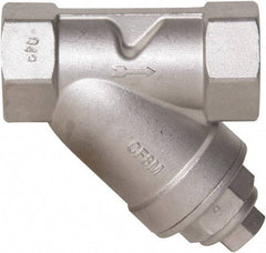 Value Collection - 3/8" Pipe, Female NPT Ends, 316 Stainless Steel Y-Strainer - 800 psi WOG Rating, 150 psi WSP Rating - Apex Tool & Supply