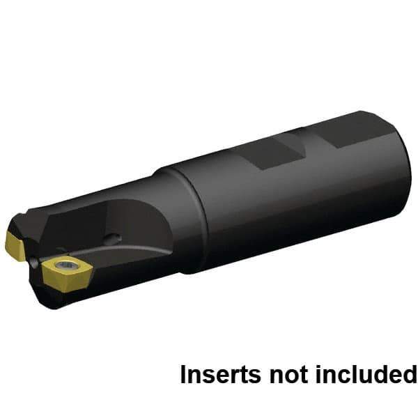 Kennametal - 25mm Cut Diam, 1.5mm Max Depth, 25mm Shank Diam, Weldon Shank Indexable High-Feed End Mill - Screw Holding Method, XD..0904.. Insert, 7792VXD09 Toolholder, Through Coolant - Apex Tool & Supply