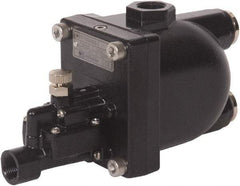 PRO-SOURCE - 1/2" Inlet, Zero Air Loss Condensate Drain Valve - 3/8" NPT Outlet, 87 to 175 psi - Apex Tool & Supply