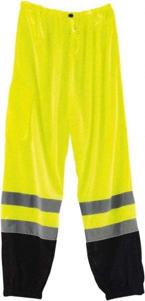 Ergodyne - Size S/M Polyester High-Visibility Pants - Drawstring Closure, 1 Pocket, 40" Waist, 30.25" Inseam, Lime, Hazardous Protection 0 - Apex Tool & Supply