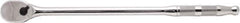 Proto - 1/4" Drive Pear Head Ratchet - Full Polish Chrome Finish, 9" OAL, 90 Gear Teeth, Long Handle, Reversible Flex Head - Apex Tool & Supply