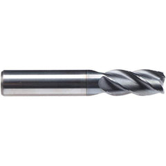 Emuge - 3/4" Diam, 1-1/2" LOC, 4 Flute Solid Carbide Roughing & Finishing End Mill - CrN Finish, 4" OAL, 3/4" Shank Diam, Cylindrical Shank, 38° Helix, Centercutting, Regular Length - Apex Tool & Supply