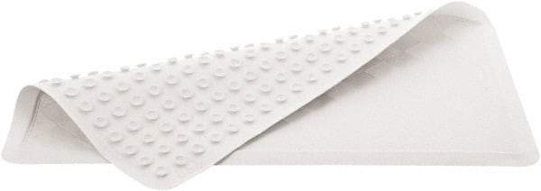 Rubbermaid - 28" Long x 16" Wide, Rubber Plumbed Wash Station Bath Tub Mat - White Matting - Apex Tool & Supply