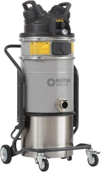 Nilfisk - 9.8 Gal, Stainless Steel Tank, Dry, General Purpose Vacuum Cleaner - 1.34 hp, 11.5 Amps - Apex Tool & Supply