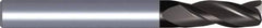 Kennametal - 5/8", 3/4" LOC, 5/8" Shank Diam, 3" OAL, 3 Flute, Solid Carbide Square End Mill - Single End, TiAlN Finish, Spiral Flute, Centercutting, Right Hand Cut, Right Hand Flute - Apex Tool & Supply