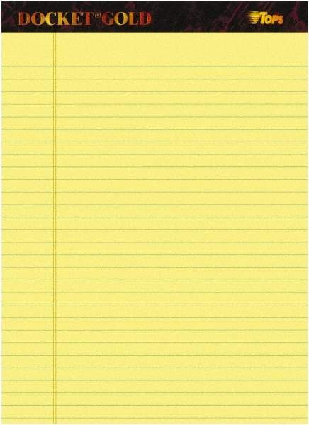 TOPS - 50 Sheet, 11 x 17", Legal/Wide (Style) Perforated Style Ruled Pads - Canary - Apex Tool & Supply
