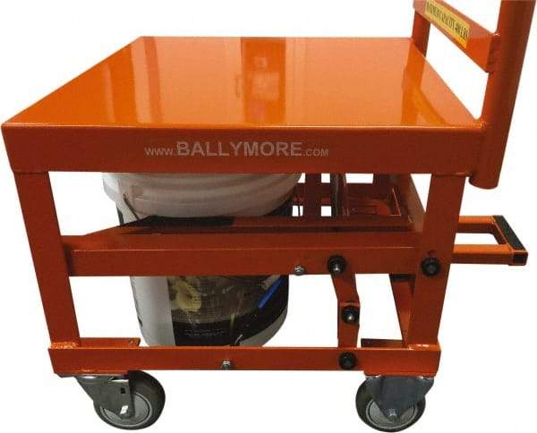 Ballymore - 400 Lb Capacity, 20" Wide x 27" Long x 42" High Mobile Cart - 1 Shelf, Steel, 2 Rigid/2 Swivel Casters - Apex Tool & Supply