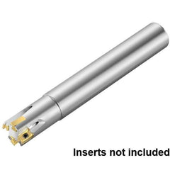 Kennametal - 1-1/4" Cut Diam, 11mm Max Depth of Cut, 1" Shank Diam, 5" OAL, Indexable Square Shoulder End Mill - LNGU110408SRGE Inserts, Cylindrical Shank, 0° Lead Angle, Through Coolant, Series Mill 4-11 - Apex Tool & Supply